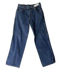 Cintas 394 denim Men’s 32X30 Straight Jeans Workwear Utility Darkwash Blue