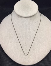 Vintage Sterling Silver 925 Box Chain Necklace 18" X956