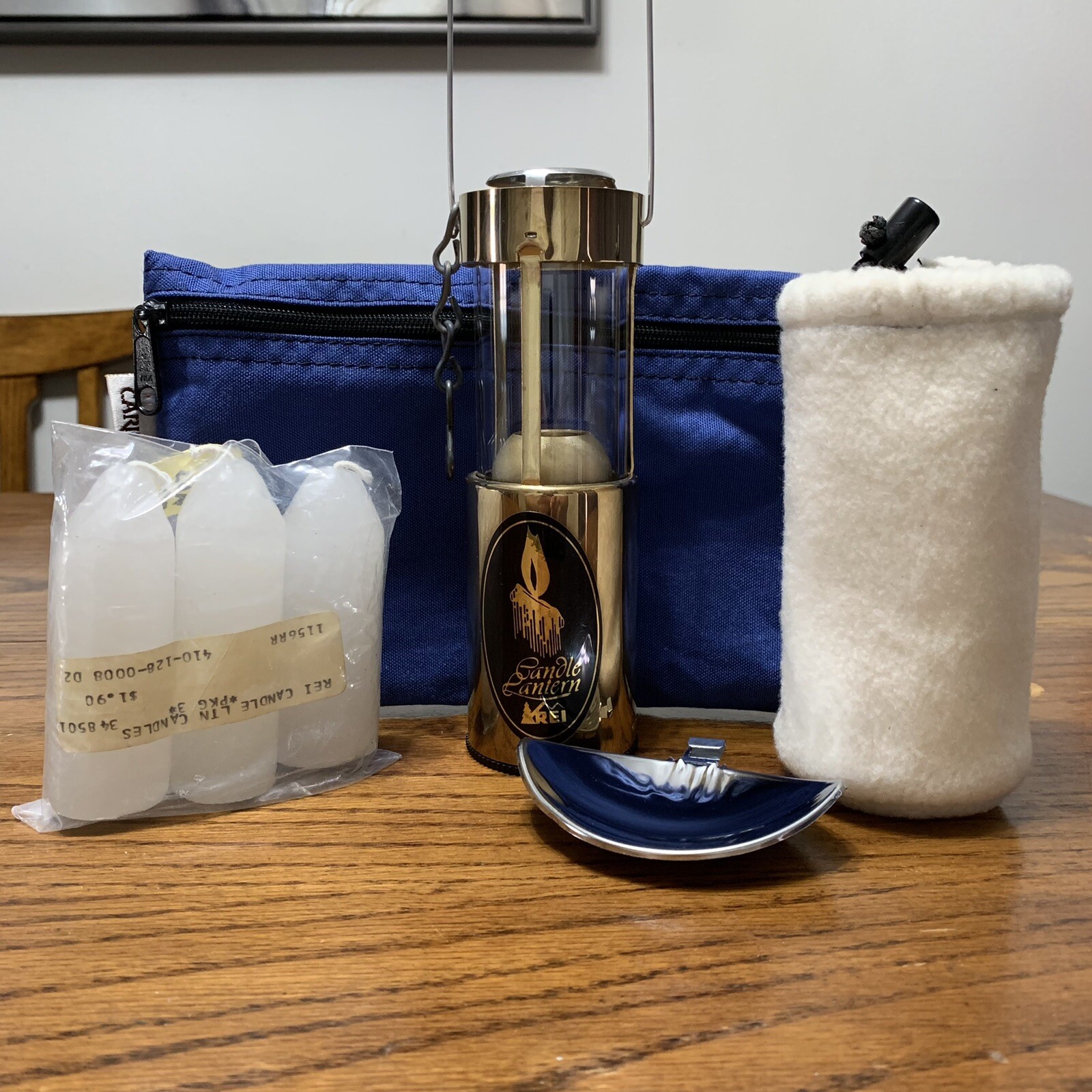 UCO REI Brass Original Candle Lantern With Candles Reflector And Pouch