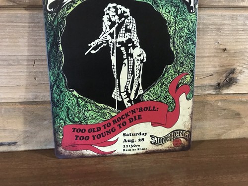 Jethro Tull Too Old To Rock N Roll Repro vintage Tour sign 8"X12" Man-Cave - Picture 8 of 8