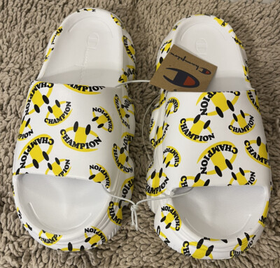 Champion Meloso Squish Smile Slide Sandal, CP102209M, White