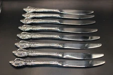 8 ONEIDA S.S.S. RENOIR-PEMBROOKE STAINLESS STEEL 9" HOLLOW HANDLE DINNER KNIVES