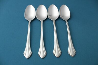 4 Teaspoons Oneida BANCROFT Stainless USA 6''