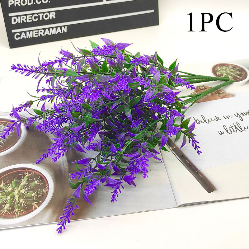 Artificial Flowers Plastic Fake Plants In/Outdoor Home Garden Decor