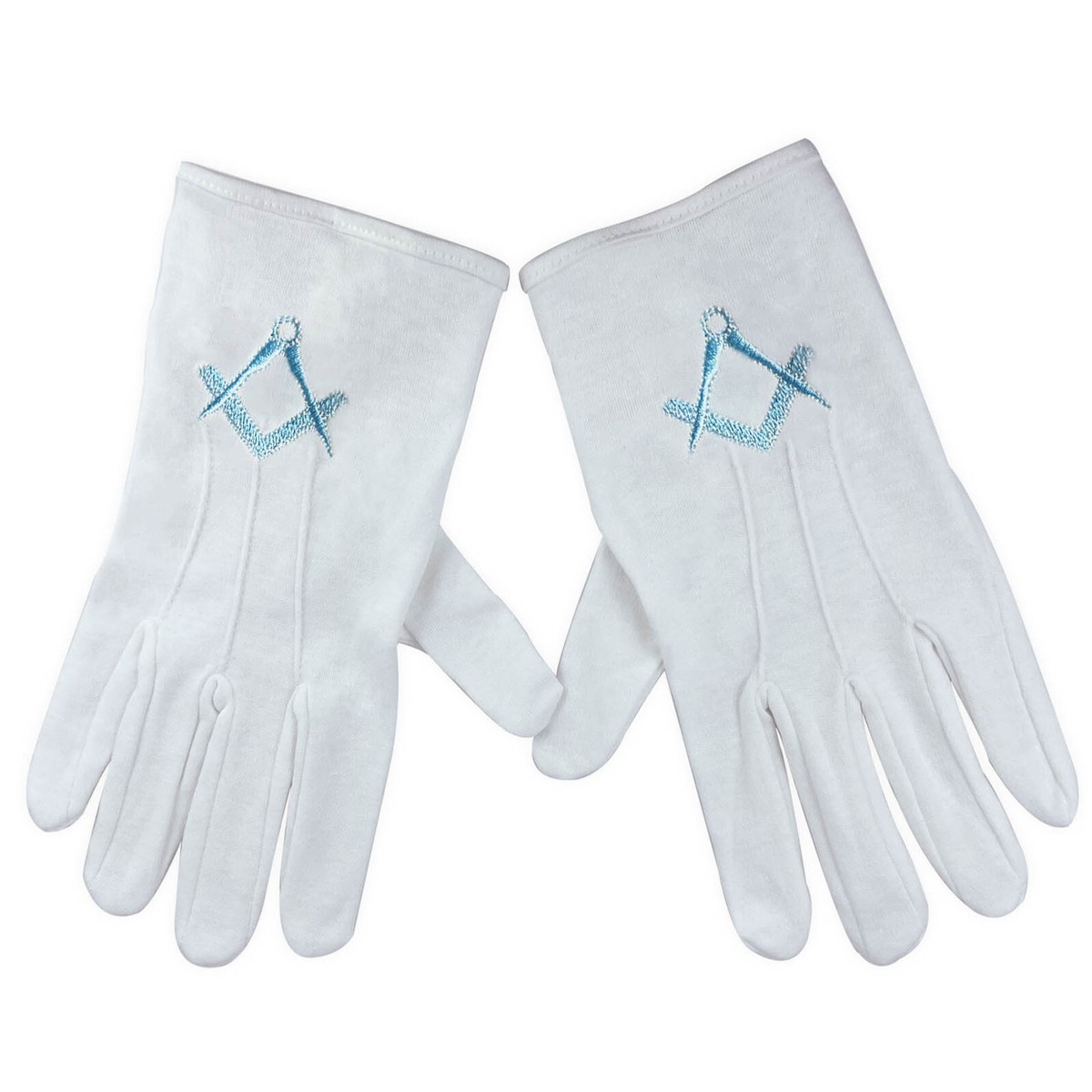 Freemasons Masonic Cotton Gloves In Royal Blue SC&G - Foto 2