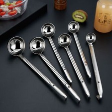 1pc Stainless Steel Soup Ladle Long Handle Measuring Ladle Spoon Kitchen