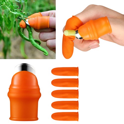 6/12x Gardening-Tool Plucking Finger Cutter Thumb Knife Vegetable Garden Cutting - Picture 2 of 15
