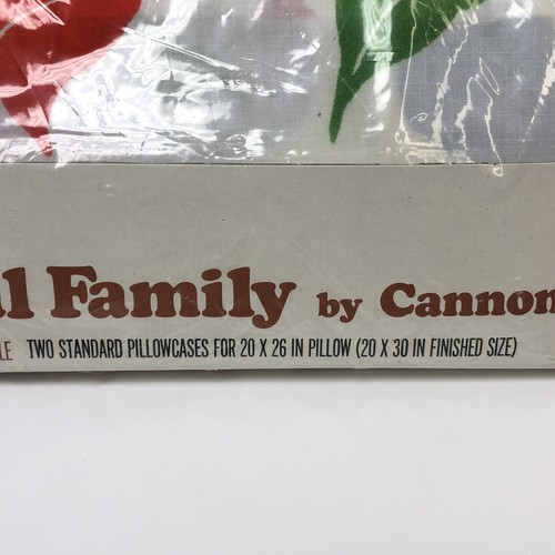 Vtg Royal Family Cannon Full Sheet Set No Iron Percale Bed Bright Flowers USA - Picture 8 of 8