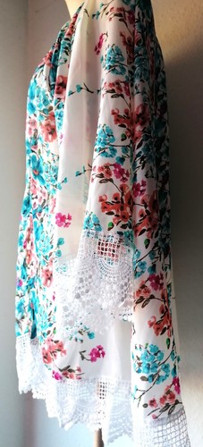 KIMONO Jacke 💋 Dessous Negligee 🎀 Blumen 💗 L 40 42 💋 Neu Impressionen - Bild 4 von 5