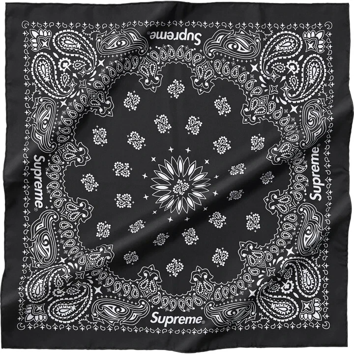 Supreme Black Bandana Scarves for Men for sale | eBay