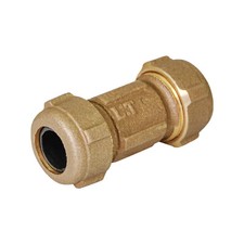 Short 3 in. Brass Compression Coupling 1/2-2 in. Fitting with Packing Nut USA