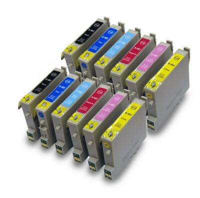 2 Sets kompatible (Nicht-OEM) Drucker Tintenpatronen zum Ersatz von T0487 Seepferdchen Tinte