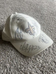 Drew Brees, Reggie Bush etc. signed Saints Hat