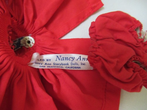 VTG 50s LITTLE MISS NANCY ANN Doll 9" original box red dress outfit w/bloomer - Picture 3 of 6