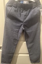 Old Navy Boys 10-12 Slim Taper Stretch Waist Original Chino Pants Gray