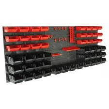 72pc Wall Storage Board Peg Set Garage Bins Workshop Rack Shed Tool Organiser