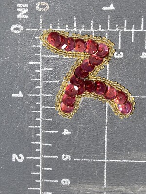 ZAN様‼️ パッチ3点 Vintage Letter Z N Sequin Patch Initial Name ZHS ZU ZSU UofZ NHS