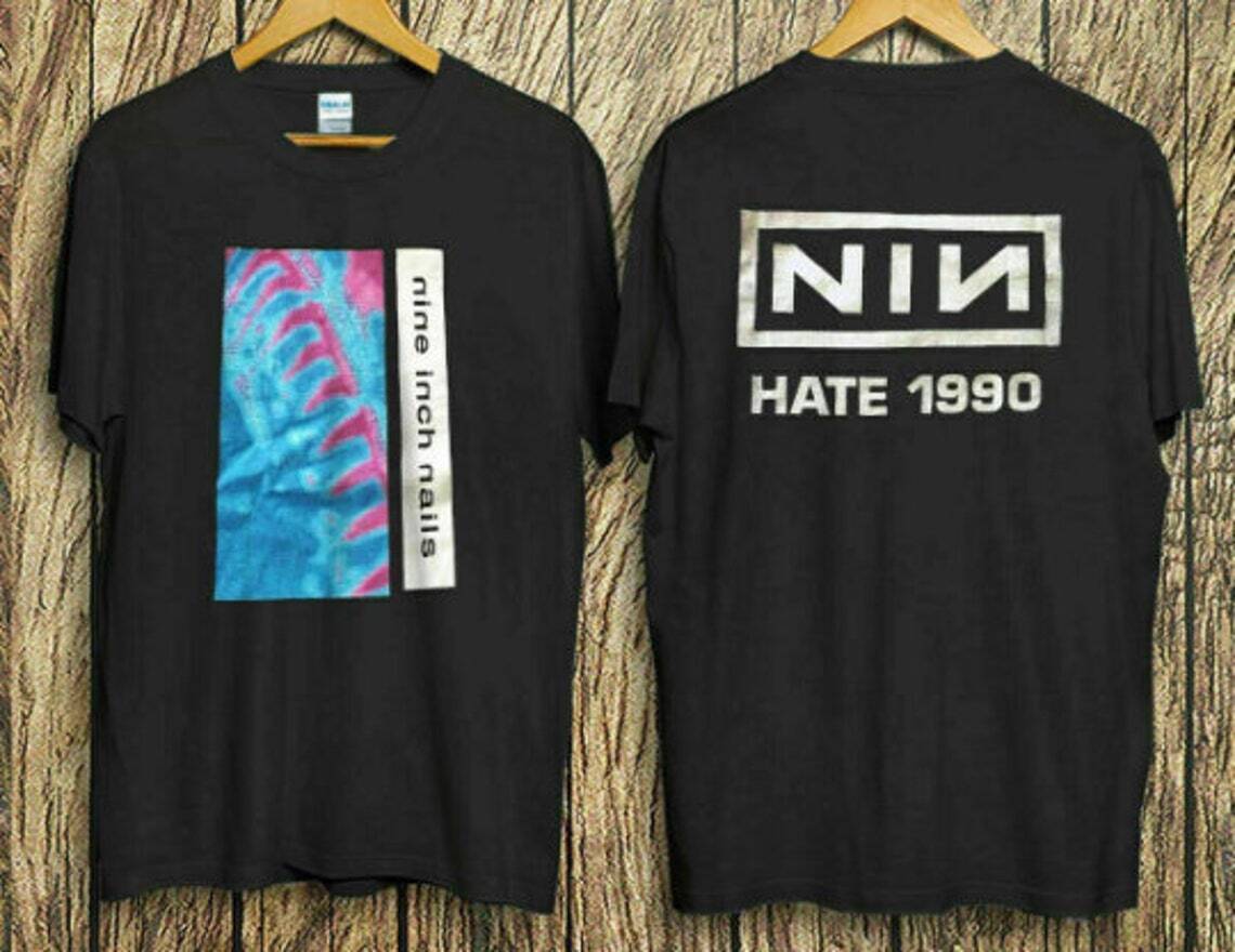 Vintage Nine-Inch Nails Hate-1990 Band Rock Trent T Shirt Vintage Nine-Inch Nails Hate-1990 Band Rock Trent T Shirt