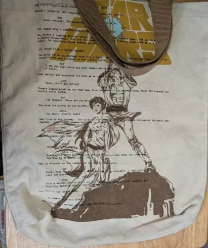 Luke Skywalker Princess Leia Canvas Tote Bag 2018 Loungefly Retro Star Wars Used