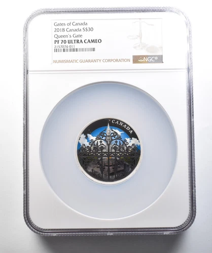 2018 Canada 30 Dollars Silver Queen's Gate PF70 UCAM NGC *4421