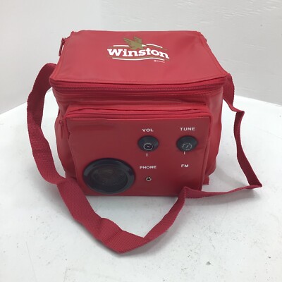 Vintage Winston Cigarettes 6 Pack Cooler W/Working Built-in Radio RJ Reynolds 