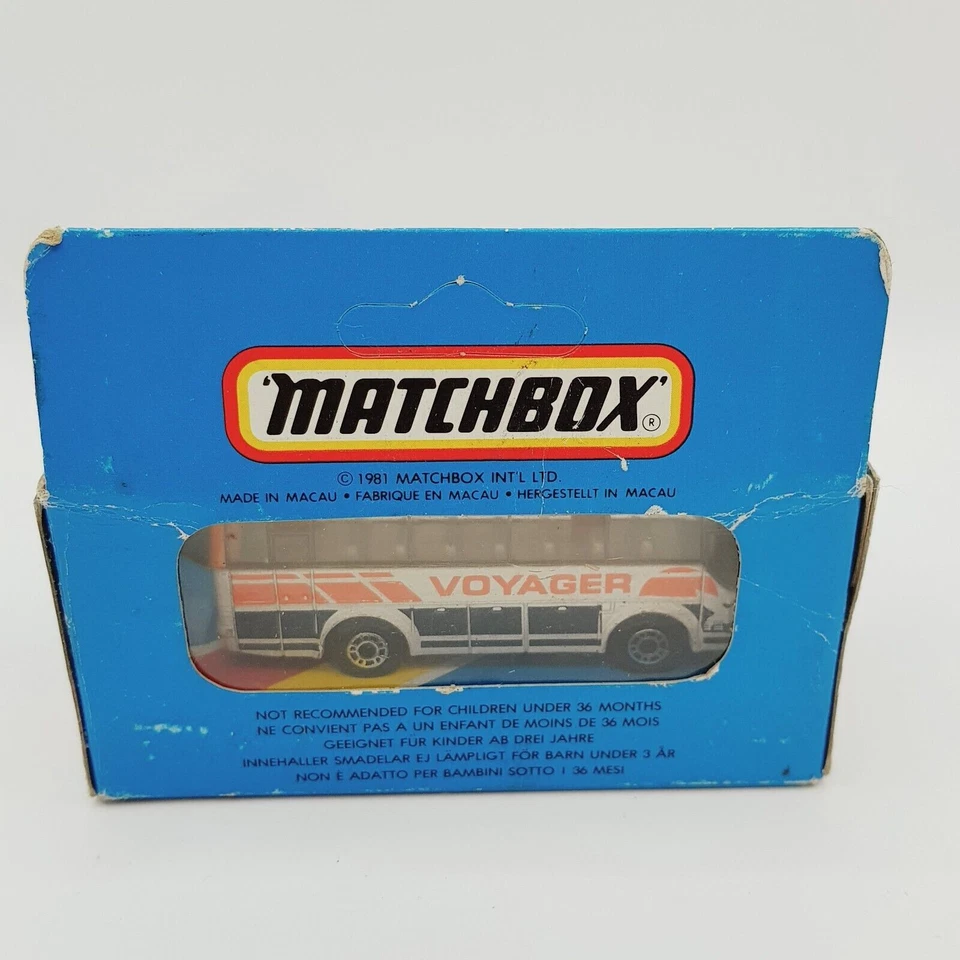 Vintage 1981 - MATCHBOX Voyager Diecast Bus Car White/Orange IKARUS COACH MB67 - Image 4 of 4
