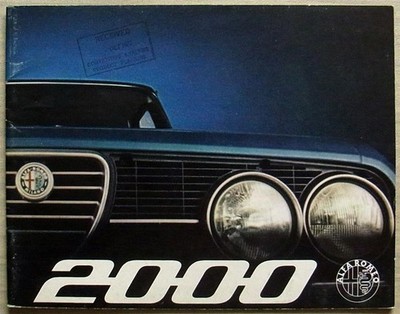 ALFA ROMEO 2000 Car Sales Brochure Sept 1971 FRENCH TEXT #719E54