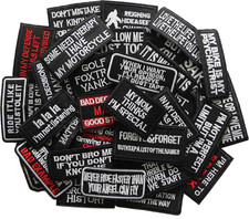 Assorted 40Pcs Funny Slogan Iron-On/Sew-On Embroidered Patches for Clothing