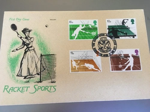 GB STAMPS RARE FIRST DAY COVER 1977 RACKET SPORTS BADMINTON