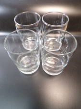 Vintage Libbey Star wavy clear juice glassware 4" tall Set of 4