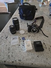Canon EOS Rebel T1i 15MP DSLR Camera, 18-55mm, 75-300mm, 4GB Memory, Charger Bag