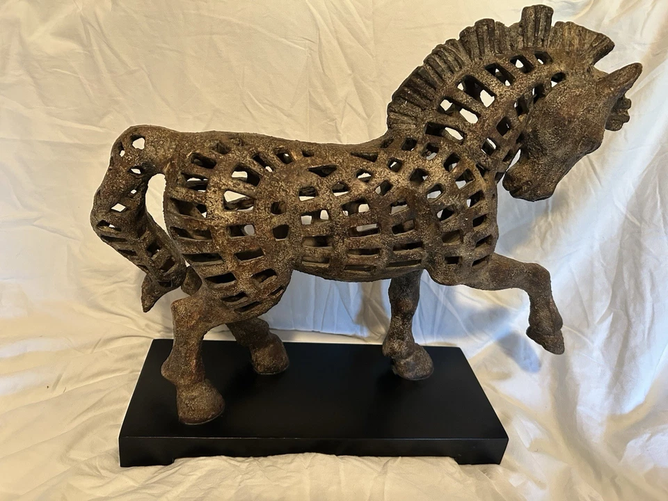 Estatuilla estatua escultura mesa decoración hogar caballo rampante más alto 19217 Foto 4 de 4