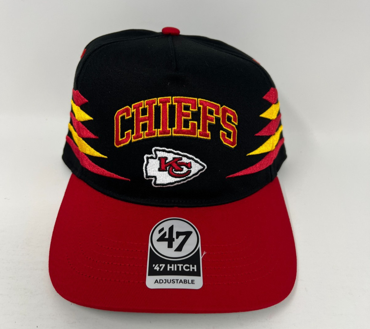 Kansas City Chiefs '47 Hitch Relaxed Fit Diamond Cut Black Snapback Hat