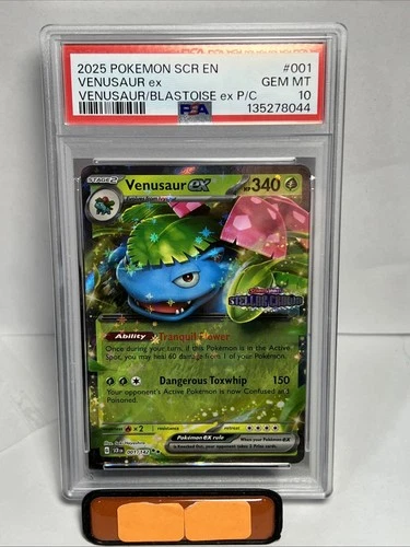 Pokémon TCG Venusaur EX Stellar Crown Double Rare Holo Card 001/142 PSA 10