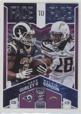2018 Donruss Elite Face to Purple 23/75 Melvin Gordon Todd Gurley II #F2F-7 9o3