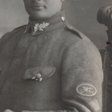 Post WWI German Soldier Machine Gun Badge Friekorps RPPC Real Photo Postcard