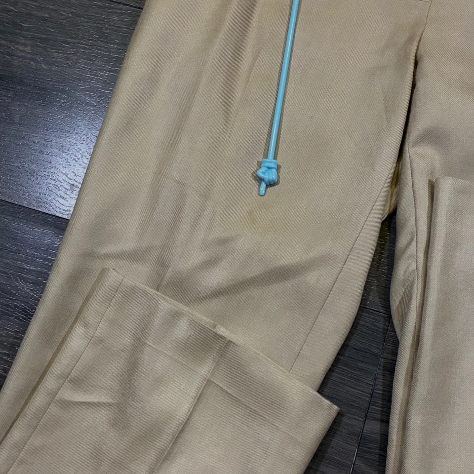 Pantalones de vestir Brooks Brothers de lana de seda para mujer talla 4 beige carrera negocios Foto 3 de 4