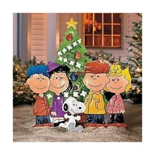Peanuts Gang Around The Tree Christmas Yard Art Outdoor Christmas Decor Hamme...