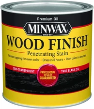 Wood Finish 227644444, True Black Stain, Half Pint