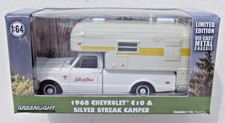 GREENLIGHT 1968 CHEVROLET C10 PICKUP SILVER STREAK CAMPER HOBBY EXCLUSIVE *NEW*