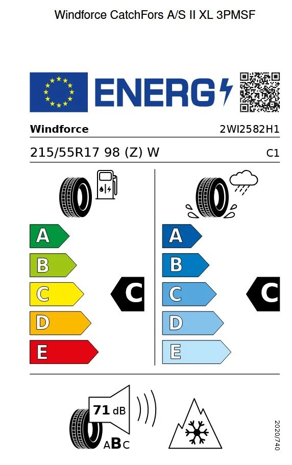 4x Ganzjahresreifen All Season Neureifen 215 55 R17 98W XL M+S Schneeflocke - Bild 3 von 3