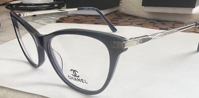 Chanel Eyeglasses Frame,Blue/silver.53,17,140,woman, (50%off Sale Price) Cat Eye