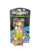 SPACE MONKEY BENDERS - 3 Monkey Benders & Tin Rocket Ship Poseable Magnetic RARE