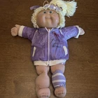 Cabbage Patch Kid Girl Green Eye One Dimple Blonde Hair 1985