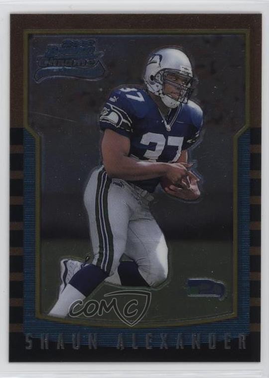 2000 Bowman Chrome 445/499 Shaun Alexander #177 Rookie RC 0d7v