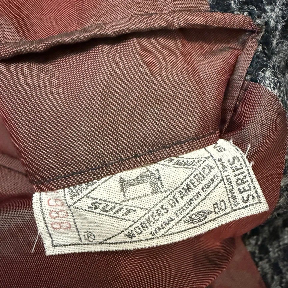 Jaqueta Blazer Masculina Vintage 1950 Harris Tweed Fahey Brockman Casaco Esportivo Tamanho 44R - Imagem 4 de 4