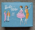 Vintage Mattel Barbie and Midge Doll Case with Clothes and Accessories 1960s