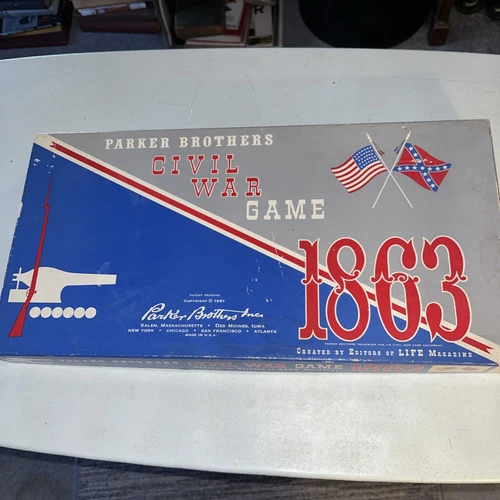 Vintage 1961 - Parker Brothers - Civil War Game - 1863