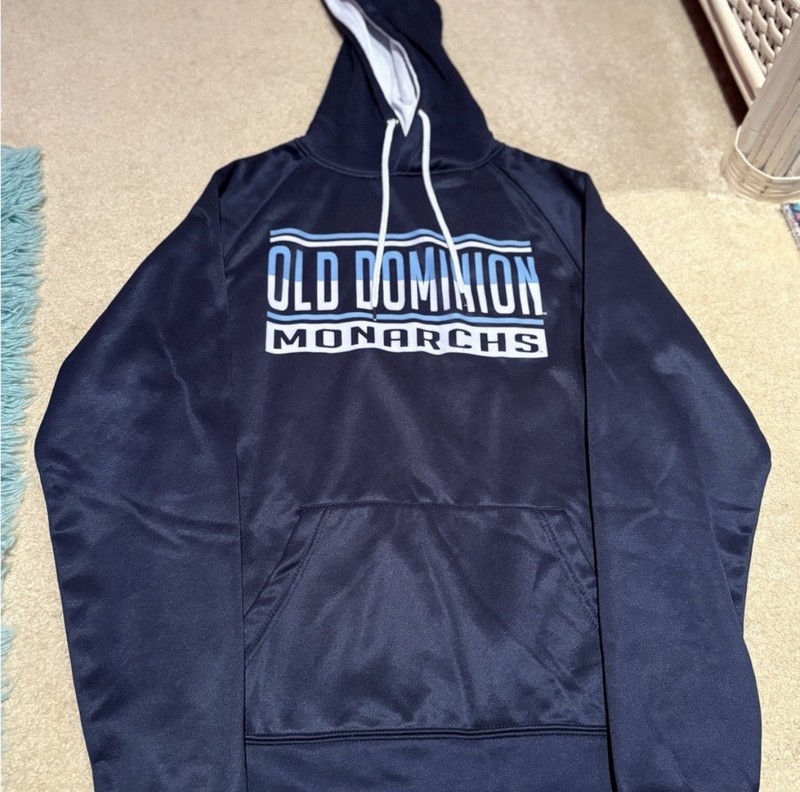 Colosseum Old Dominion Monarchs Navy Pullover Hoodie Drawstring Pockets S