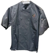 Set of 3 Chef Works Men's Chef Shirts! Sz M Gray Vent FL State Mesh Side Button